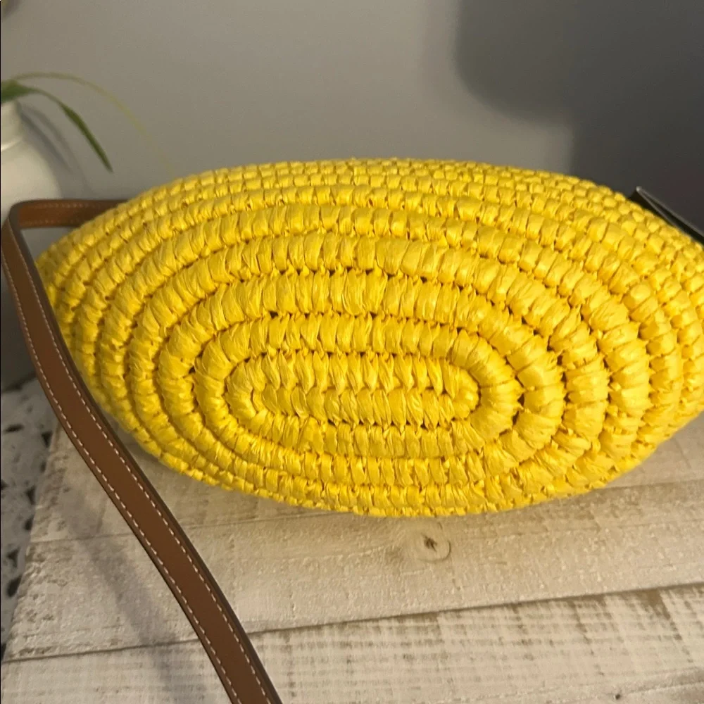 Nwt Kate spade lemon drop straw lemon crossbody bag - Picture 6 of 13